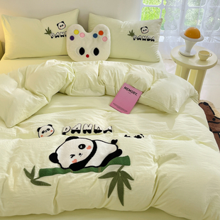 毛巾绣被套单件150x200x230cm单双人被罩宿舍水洗棉被单180x220cm