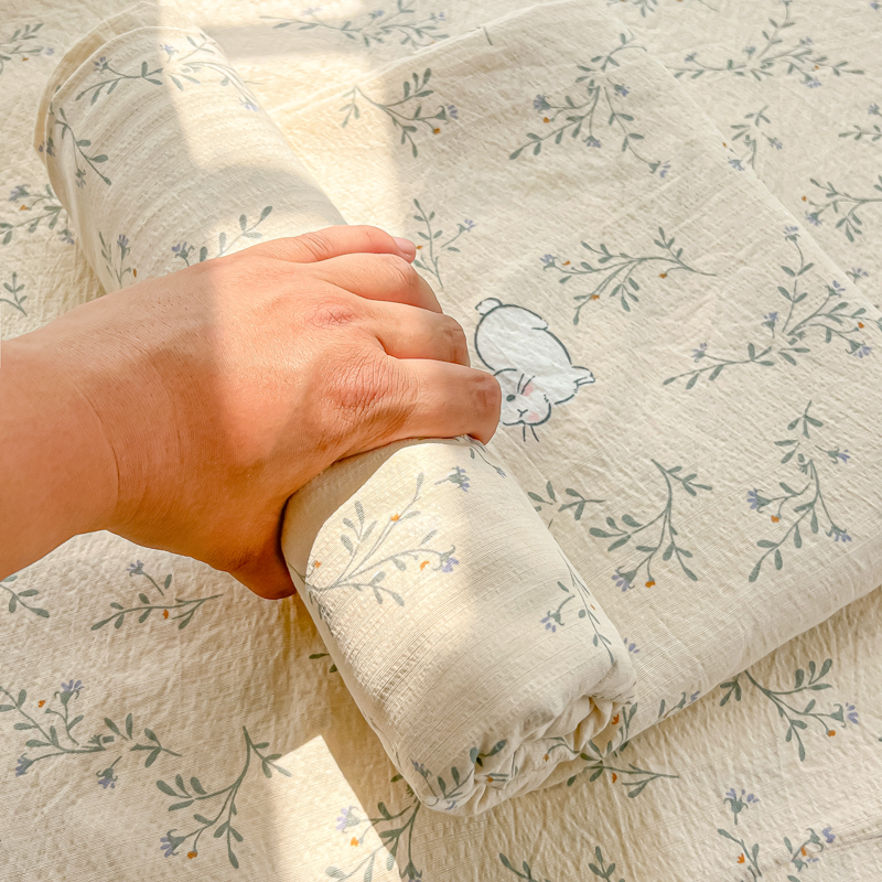 纯棉双层纱水洗棉床单单件2025新款全棉宿舍单双人被单枕套三件套