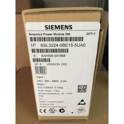 G120功率模块PM 240 0.55kW3AC380-480V6SL3224-0BE15-5UA0