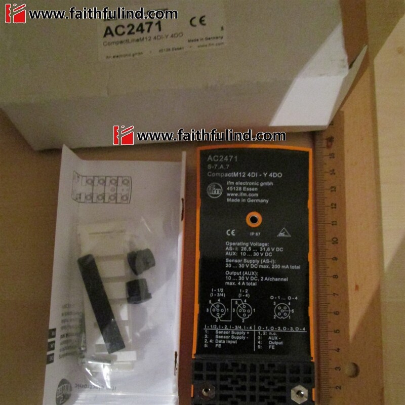 AC2471 易福门全新AS-i从站模块 CompactM12 4DI-Y 4DO