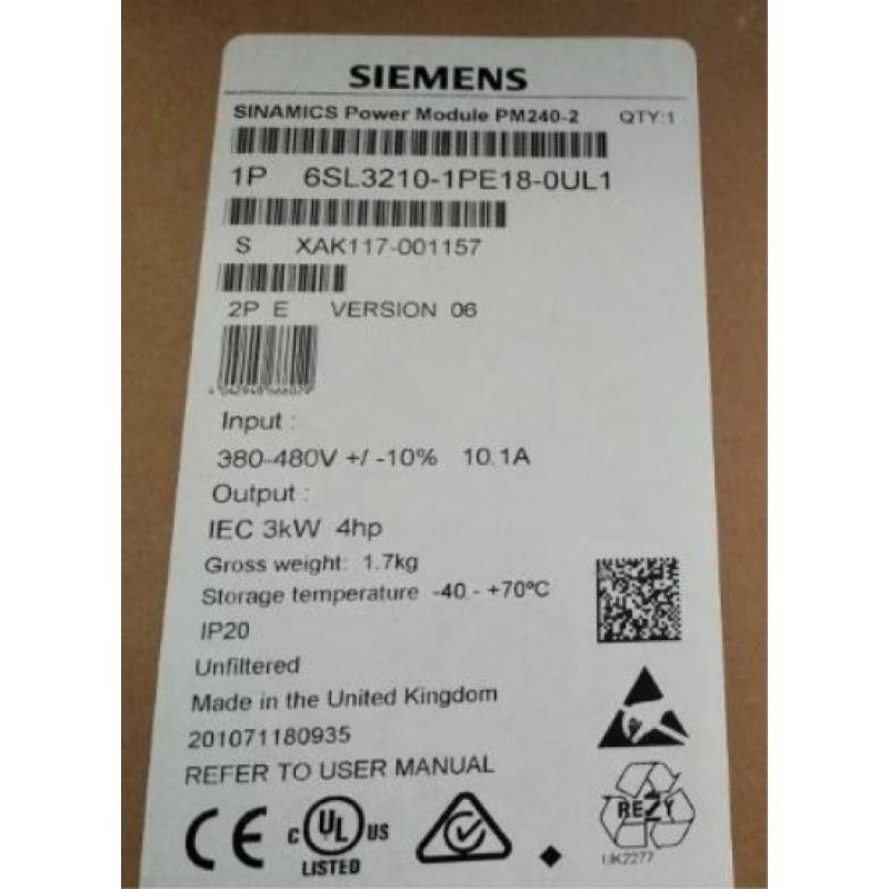 G120 变频器 6SL3210-1PE18-0UL1 3KW 全新原装6SL3 210