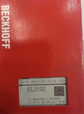 倍福 EL3101 EL3102 EL3104 EL3111 EL3112 EL3114 模块 现货议价