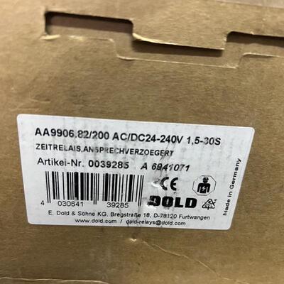 全新DOLD继电器 AA9906.82/200 0039285 欢迎进店选购