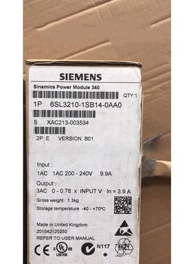 6SL3210-1SE11-3UA0 S120 变频器 功率模块PM340 380-480V