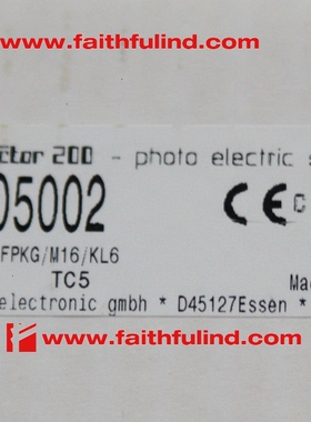 OO5002 易福门全新光电传感器 OOF-FPKG/M16/KL6