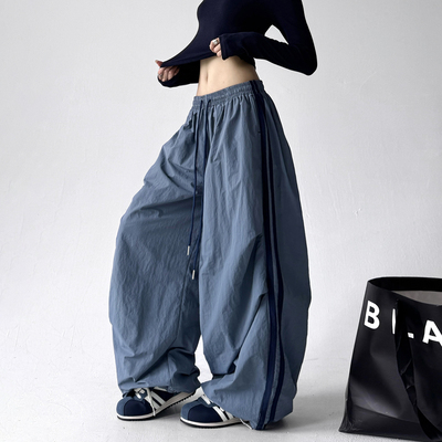 2025秋冬季新款工装裤女高个子滑雪裤宽松直筒休闲阔腿好看拖地裤