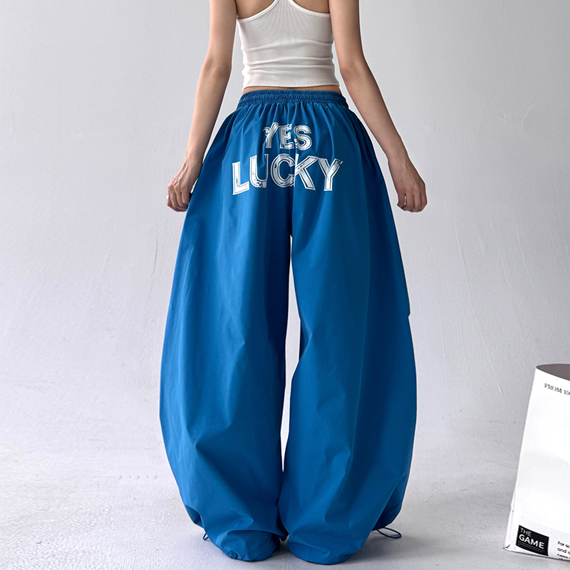 美式复古辣妹休闲裤女拖地裤