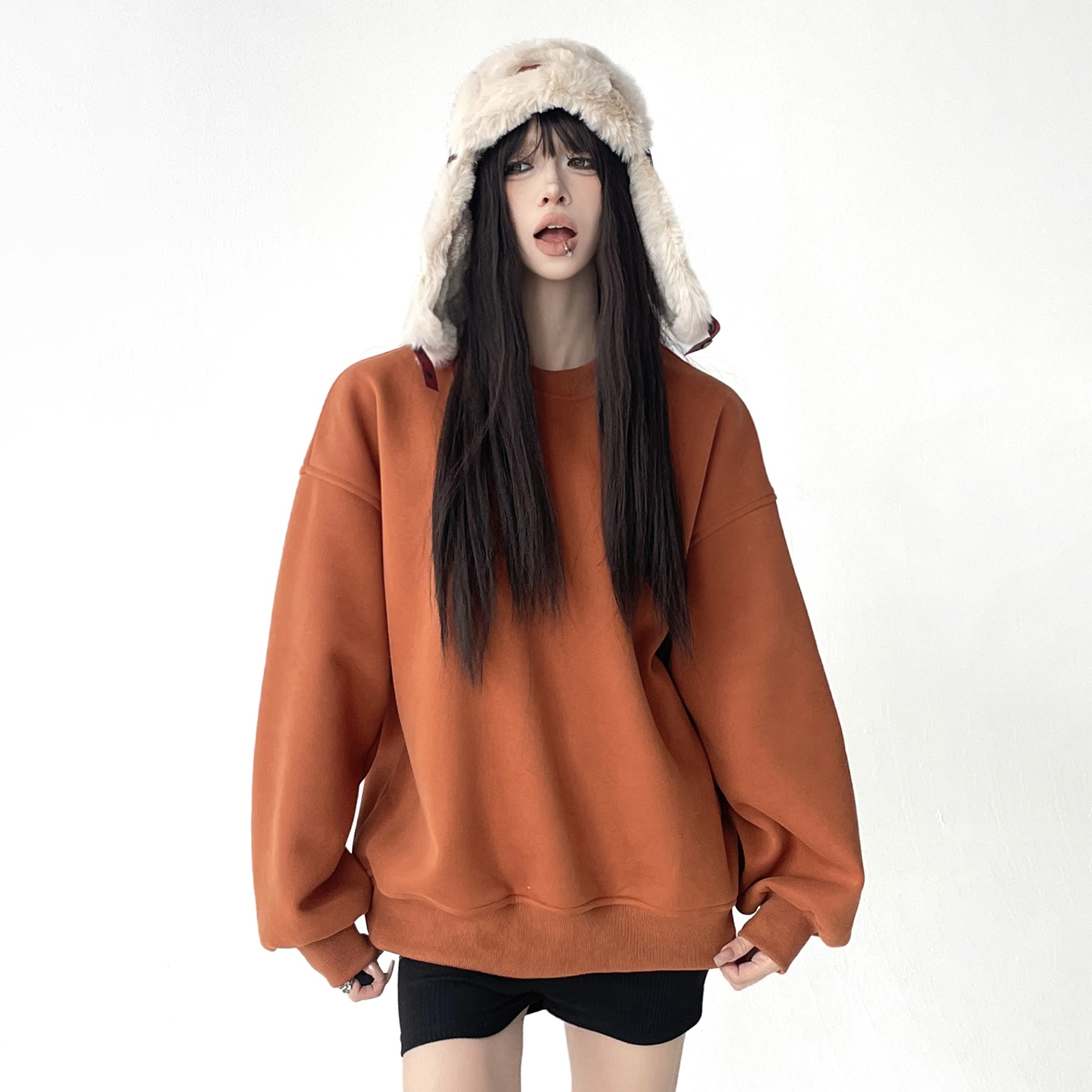 今年流行卫衣女2025新款秋冬季宽松加绒加厚女装爆款长袖t恤上衣