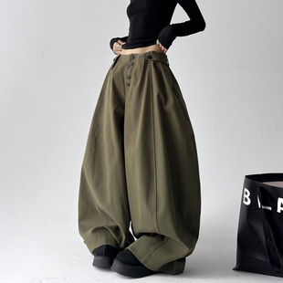 2025年秋冬新款阔腿裤女气质女装超火冬装加厚高级感设计裤休闲裤