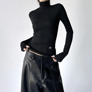 长袖 秋冬季 t恤高领减龄上衣 女2025新款 内搭打底衫