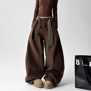 新款 阔腿裤 韩版 女百搭显瘦加绒小众宽松高级感时尚 休闲裤 2025冬季