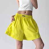 女2025夏季 薄款 新款 休闲短裤 韩版 宽松阔腿裤 居家跑步运动a字热裤