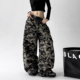 垂感运动工装 2025秋季 女高个子hiphop高街迷彩工装 裤 新款 休闲裤