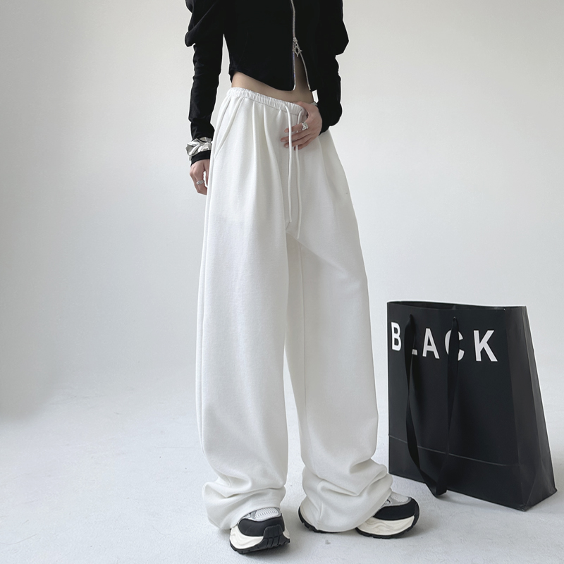 高腰新款宽松休闲卫裤