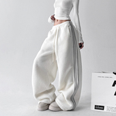 新款 慵懒风羊羔绒休闲裤 女冬款 2025冬季 加厚保暖宽松百搭直筒长裤