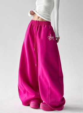 巨好看2025秋冬装新款运动裤女加厚显瘦高腰束脚宽松学生休闲卫裤