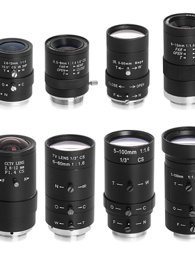 5-100mm变焦镜头20倍手动变倍1/3英寸CS接口长焦镜头监控设备配件
