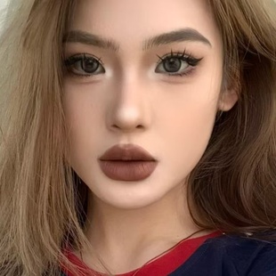 浓人口棕!烟熏冷咖棕雾面口红唇泥显白黄皮拽姐辣妹欧美亚裔唇釉