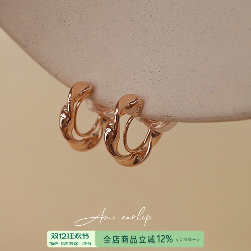 烟花耳夹高级感小众轻奢