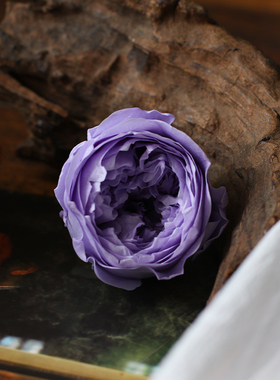 紫色永生花国产A级奥斯汀4-5直径花头8朵装手工装饰玻璃DIY材料包