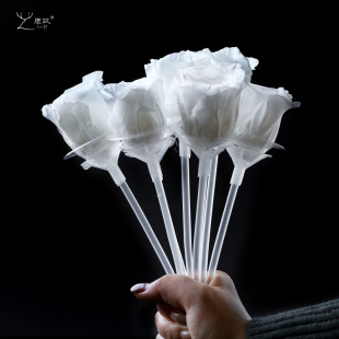 小香风永生花花束花头支撑杆DIY材料包香颂内衬杆包装 纸包花神器