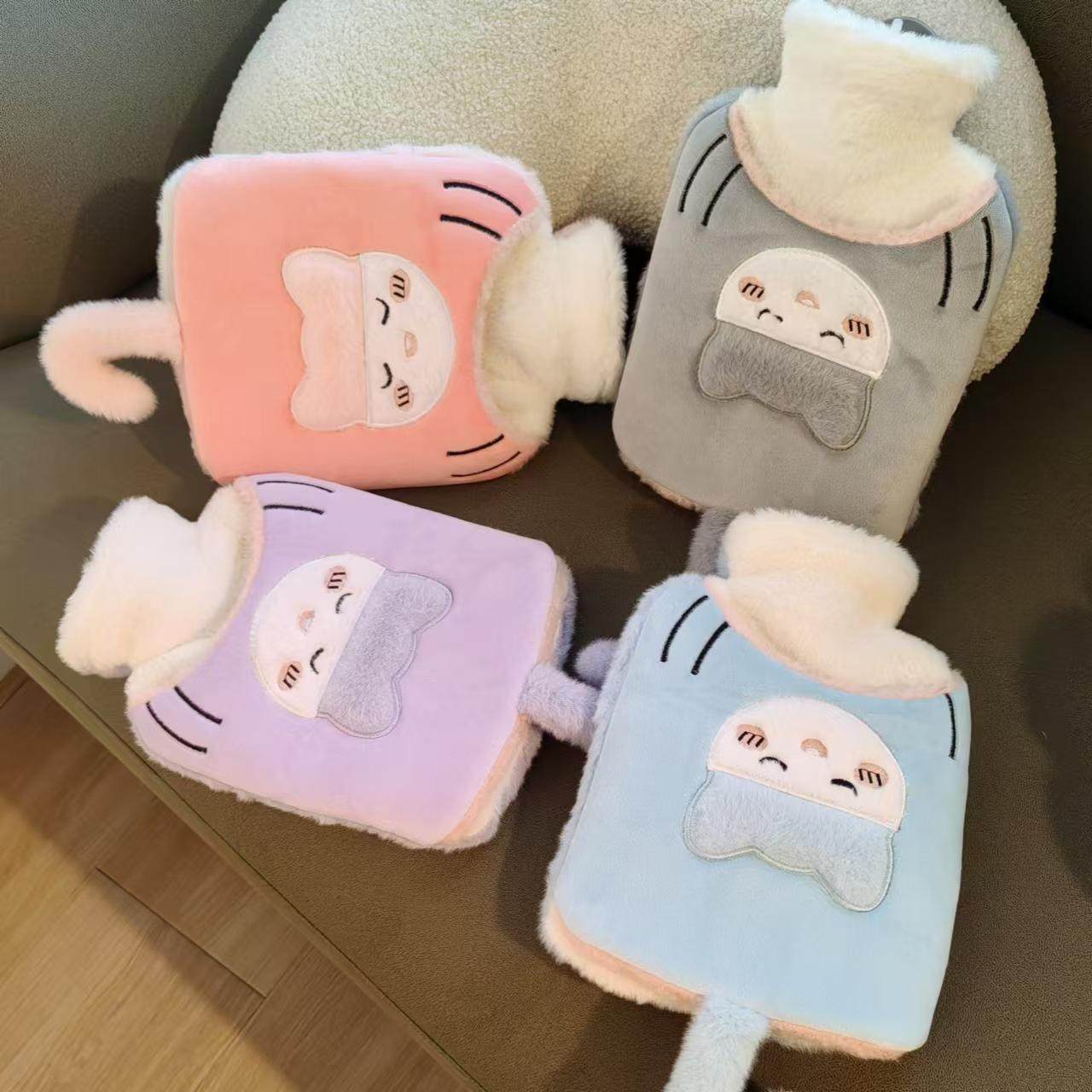 厂家卡通毛绒可爱注水暖水袋暖手宝双插手pvc大容量可拆洗,居家日用,热水袋,淘宝优惠券,粉丝福利购,淘宝优惠卷