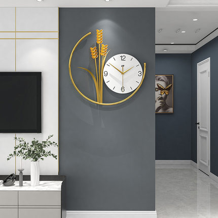 定制餐厅钟表挂钟客厅家用时尚新款简约现代大气个性创意背景装饰