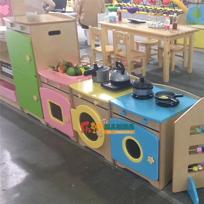 幼儿园儿童过家家套装厨房灶台厨具做饭玩具角色扮演游戏切切乐木