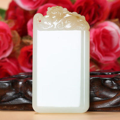 【珠宝严选】苏州玉雕大师万子涵作品和田玉新疆且末料羊脂玉貔貅