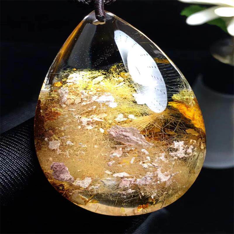 天然幽灵水晶精品串发吊坠