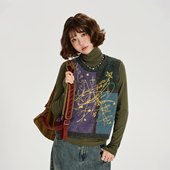 设计感短款 Girlyhalo美式 复古辣妹拼色马甲背心女秋新款 叠穿上衣