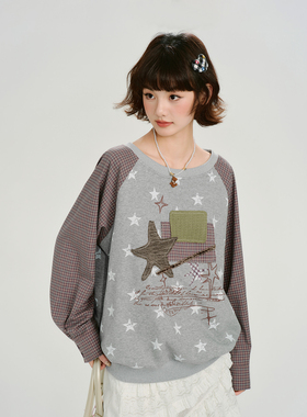 1/25  20:00上新当天2件95折【Girlyhalo】浅灰色插肩袖T恤