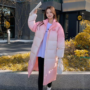 现货！秋冬新款渐变粉长款羽绒服 123A-6702-P335-K498图片