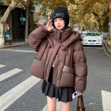 新款！90绒短款连帽个性羽绒服123A-6805-P295-K448-90绒，女装羽绒服，浙宝123A