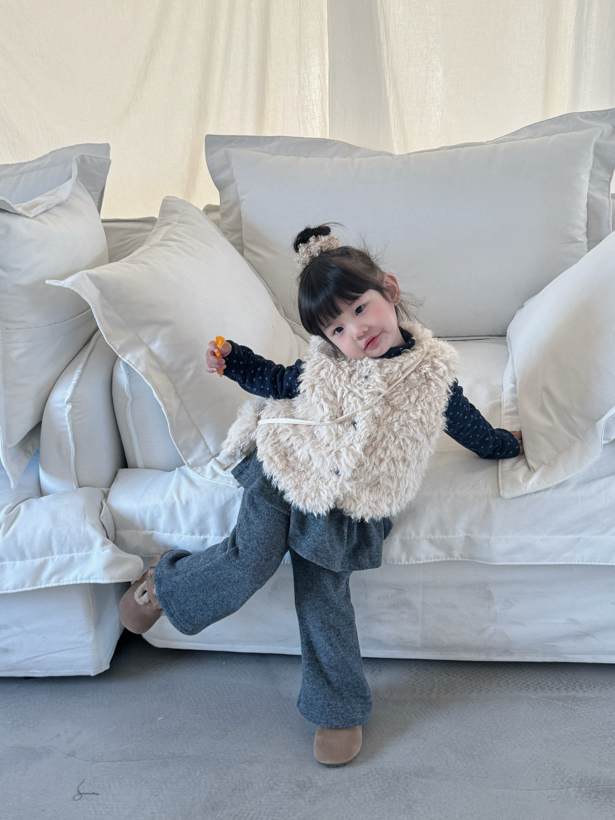 女童毛毛马甲冬2025女宝甜美碎花打底带背包羊驼绒背心屁帘裤套装,童装/婴儿装/亲子装,套装,淘宝优惠券,粉丝福利购,淘宝优惠卷