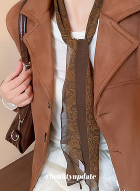 美拉德秋冬布艺网纱腰果花挂脖项