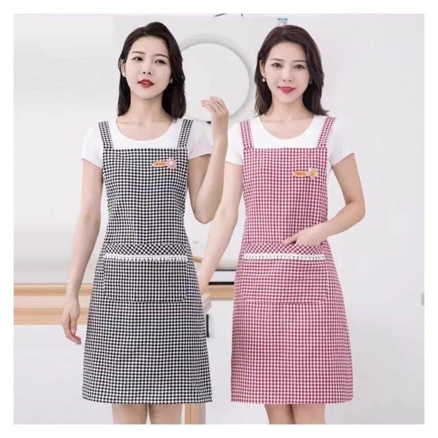 简约围裙袖套厨房做饭工作上班干活防泼水工作服男女围腰柔软透气
