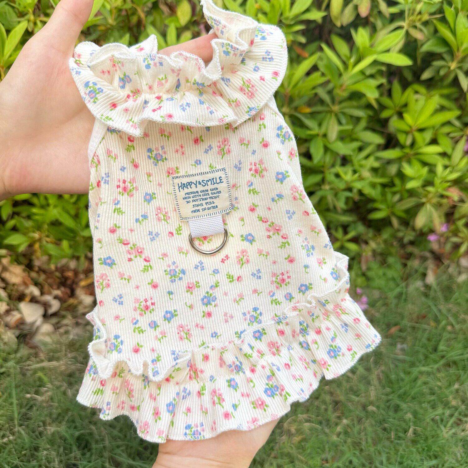 春夏碎花吊带裙宠物服饰公主风狗狗猫咪衣服比熊薄款透气比熊博美