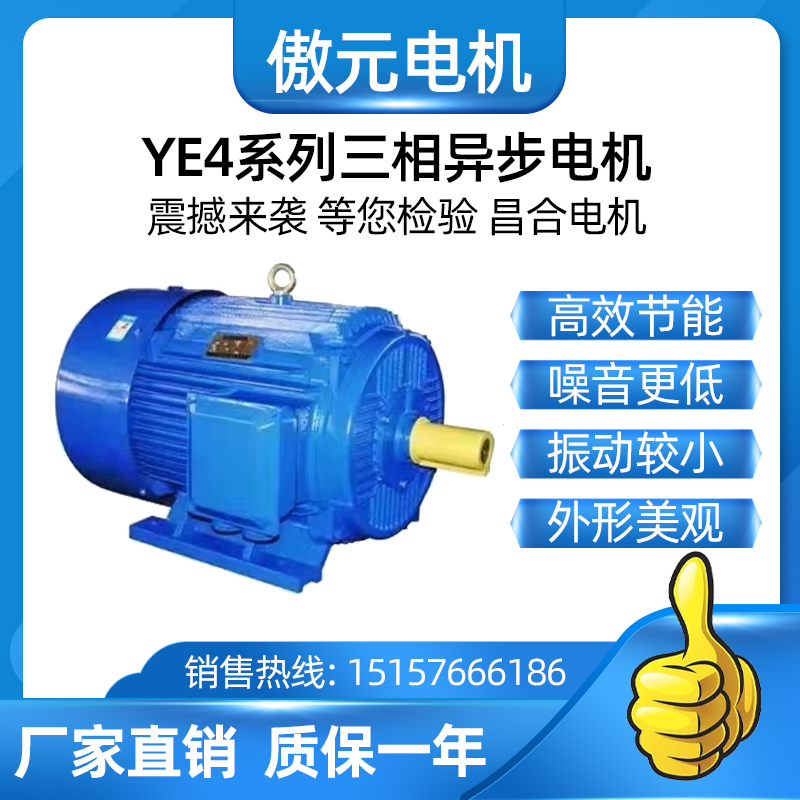 三相异步电动机YE4系列电机全铜国标YE4-Y100L1-4极2.2KW电机380V