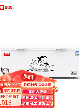 妮雪冰柜商用家用冷柜卧式大容量全冷冻柜展示柜冷冻冷藏大冰柜59