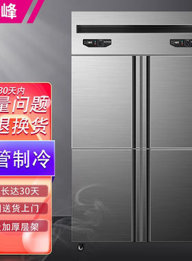 坚峰四门冰箱商用立式雪柜冷藏冷冻保鲜柜商用四六门冰柜展示柜冷