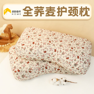 全荞麦壳弧形护睡眠颈枕成人家用枕头枕芯颈椎枕学生宿舍睡觉专用