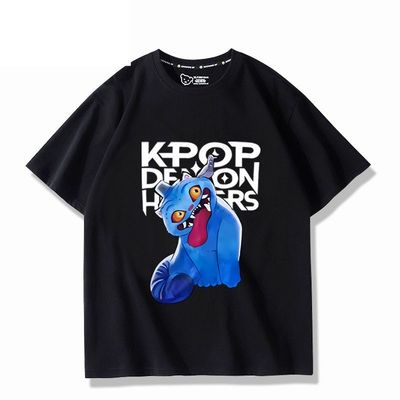 kpop demon hunters猎魔女团周边小老虎短袖T恤男女夏季上衣服