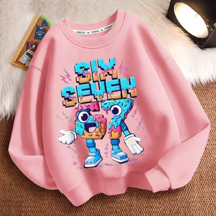 Steal a Brainrot游戏67号春秋冬小中大男女儿童长袖圆领薄款卫衣