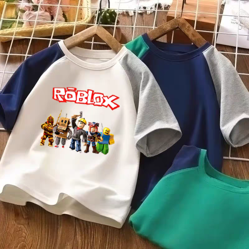 夏季衣服儿童t恤男孩短袖童装虚拟世界游戏周边印花插肩撞色短袖,童装/婴儿装/亲子装,T恤,淘宝优惠券,粉丝福利购,淘宝优惠卷