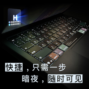 M5 Macbook M4 Air Pro快捷键贴纸 苹果键盘贴膜 MAC笔记本键盘贴