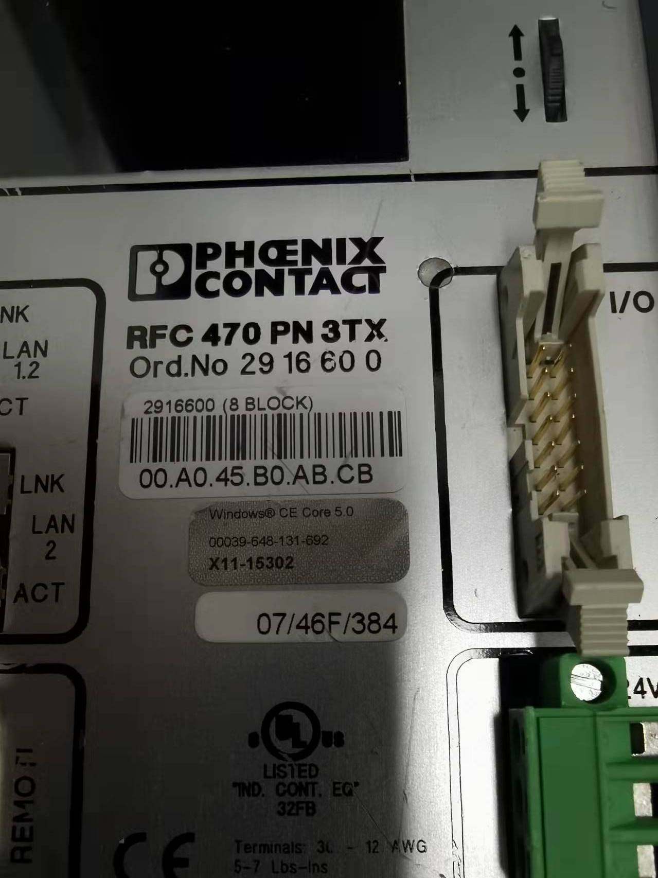 phoenix contact控制器rfc470 pn 3tx 原装现货议价