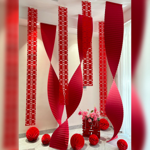 吾家婚品小红书同款中式婚房客厅卧室喜庆折纸拉花灯笼装饰布置