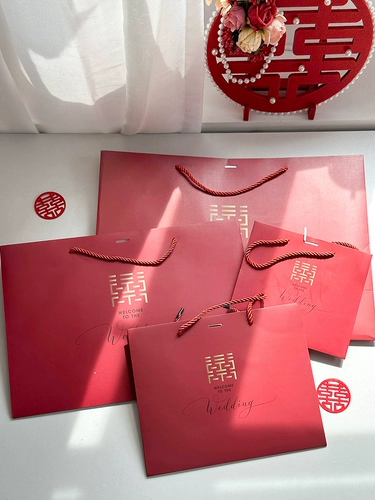 Красная праздничнная льняная сумка, подарок на день рождения, изысканный стиль