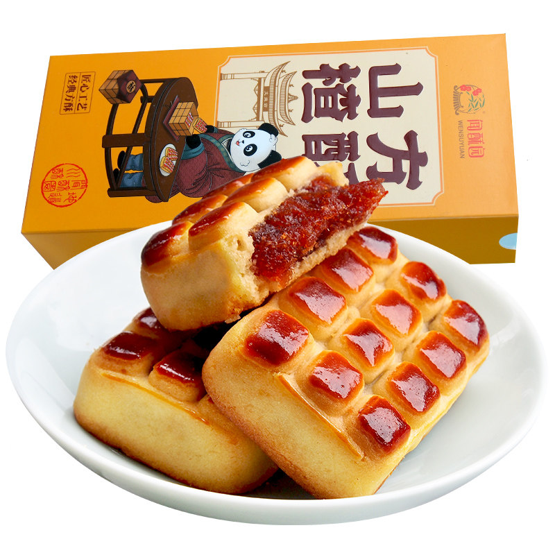 闻酥园山楂方酥350克 8枚 酸甜味山楂酥果肉休闲经典成都小吃零食